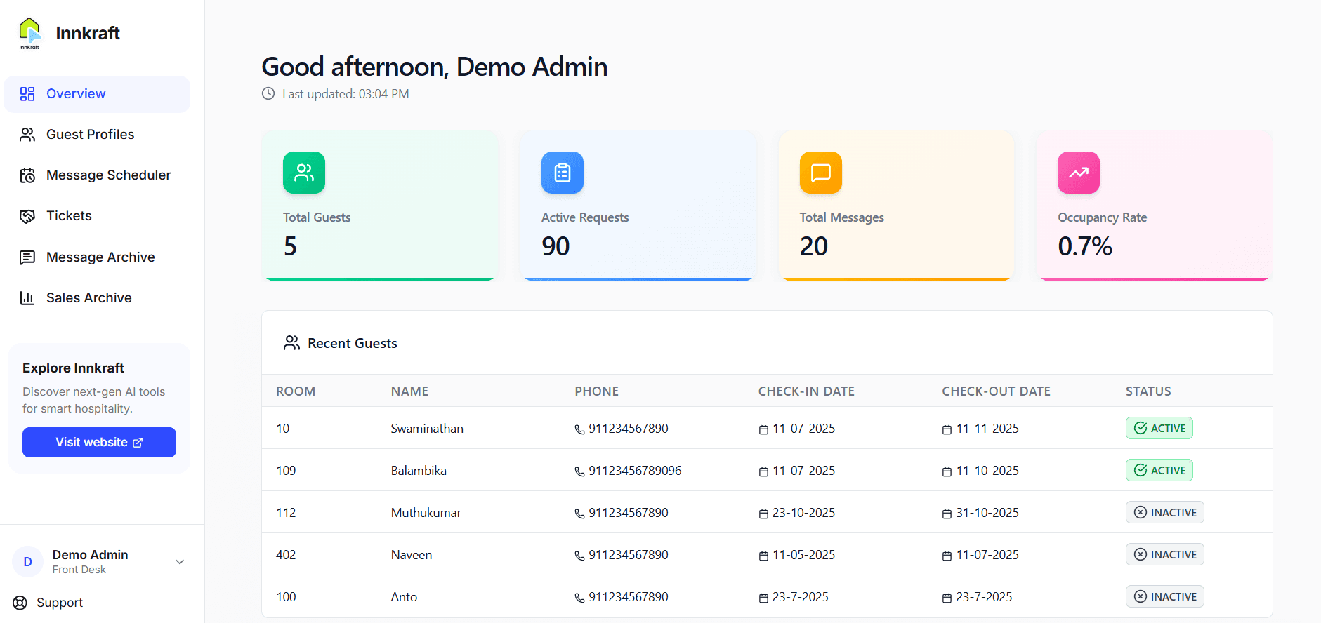 A smarter front desk for effortless service