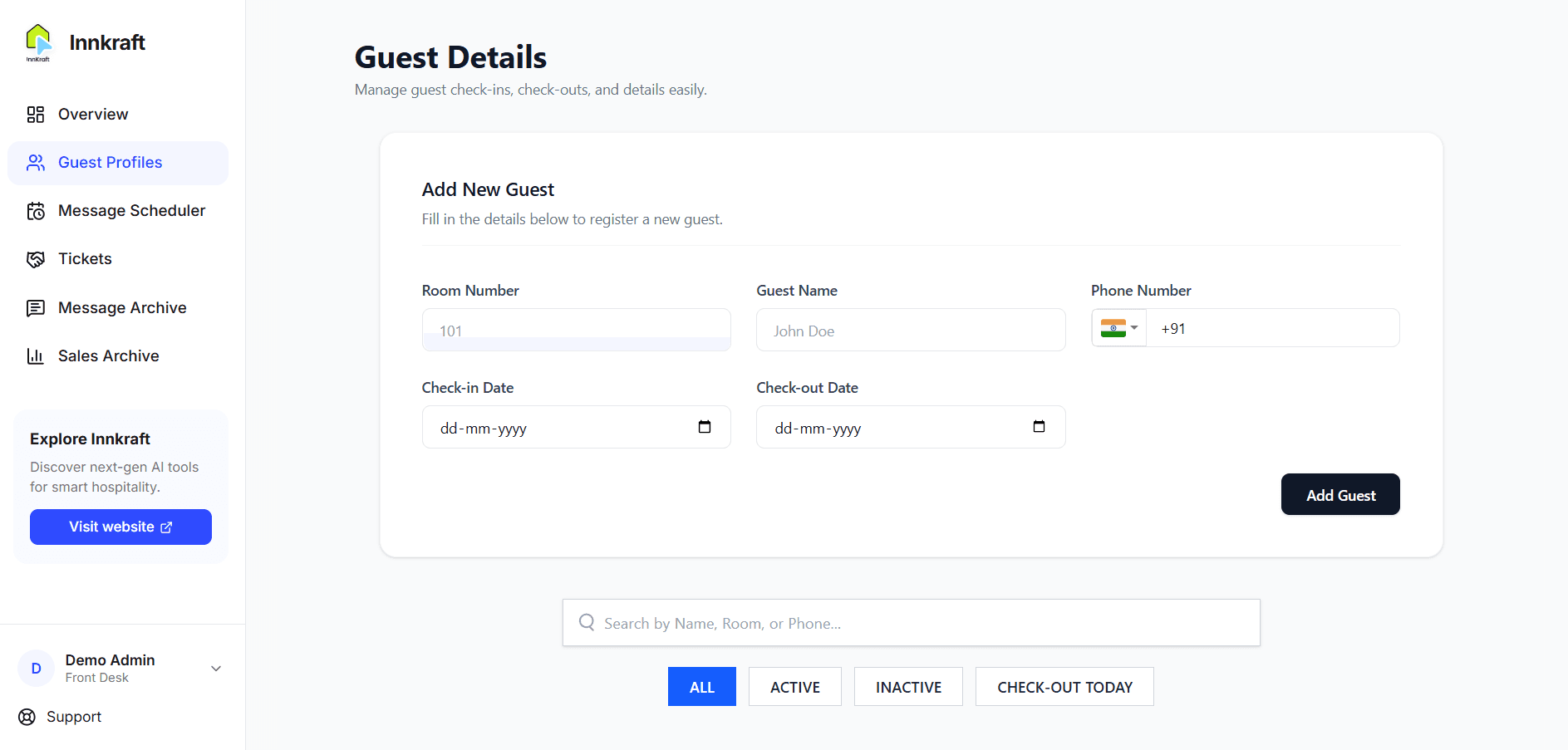Personalized guest understanding